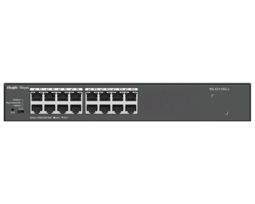 SWITCH RUIJIE RG-ES116G-L 16 PUERTOS GIGABIT METAL HOUSING