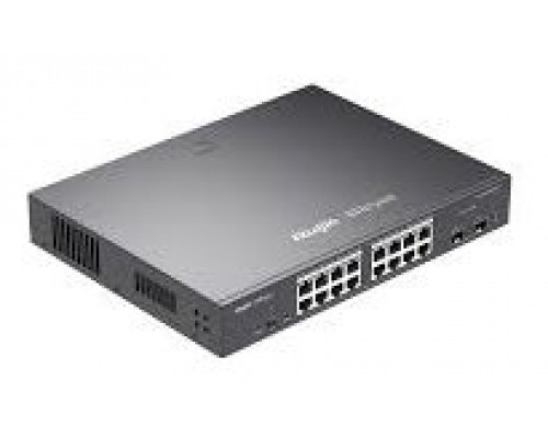 REYEE 18-Port Gigabit Smart POE Switch, 16 Gigabit RJ45 Ports including 16 POE/POE+ Ports, 2 SFP Sl