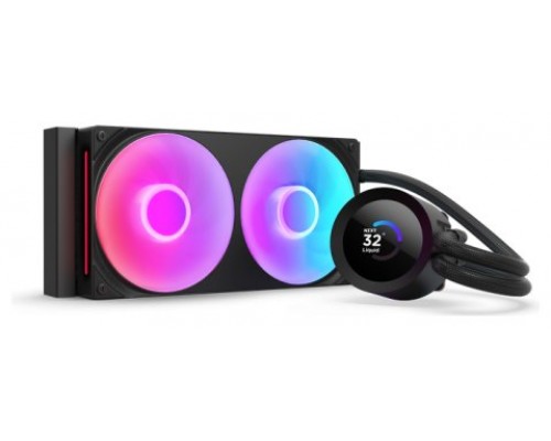NZXT KRAKEN 240 RGB V2 - 240MM AIO LIQUID COOLER W/ 1.54IN. DISPLAY & & RGB CORE FAN ENTRY VERSION (BLACK) (Espera 4 dias)