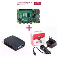 Kit raspberry Pi 4 4 GB. Incluye caja negra-14HO Kit raspberry Pi 4 4 GB. Incluye caja negra
