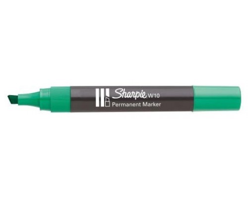 MARCADOR PERMANENTE W10 PUNTA BISELADA VERDE SHARPIE S019271 (MIN12) (Espera 4 dias)
