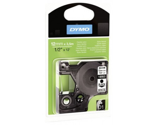 CINTA ROTULADORA D1 19MMX3.5M NYLON NEGRO/BLANCO DYMO S0718050 (Espera 4 dias)