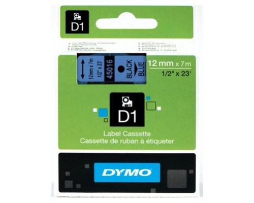 DYMO Cinta LM D1 12mmx7m Negro/azul