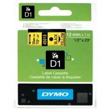 DYMO Cinta LM D1 12mmx7m Negro/amarillo