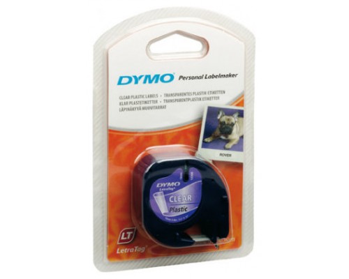 CINTA ROTULADORA DYMO LET 12X4 NEGRO-TRA