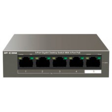 IP-COM Networks F1105P-4-63W switch No administrado Fast Ethernet (10/100) Negro Energía sobre Ethernet (PoE) (Espera 4 dias)