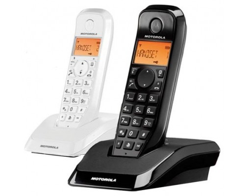 MOTOROLA S1202 Telefono DECT DUO Blanco / Negro