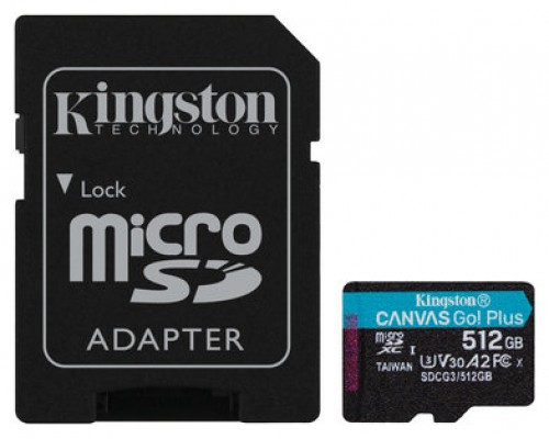 Kingston SDCG3/512GB microSD A2 clase 10 512GB c/a