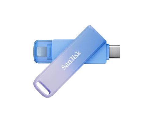 SanDisk Creator Phone Drive unidad flash USB 128 GB USB Type-C / Lightning 3.2 Gen 1 (3.1 Gen 1) Azul, Lila (Espera 4 dias)