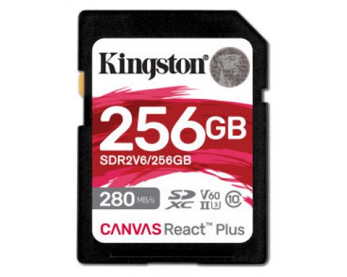 Kingston Technology Canvas React Plus 256 GB SDXC UHS-II Clase 10 (Espera 4 dias)