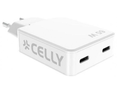 Celly Cargador  2 Usb-C 65w