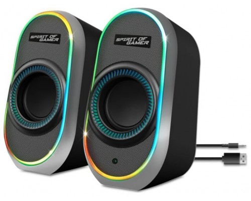 Spirit of Gamer Altavoz 2.0 FANATIC 500 RGB Black
