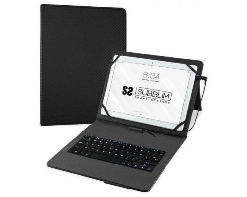 SUBBLIM Funda con Teclado Micro USB - USB C KEYTAB PRO USB 10,1" Black (Espera 4 dias)