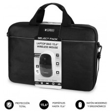 SUBBLIM Maletín con Ratón Select Pack Wireless Mouse USB + Laptop bag 15,6" (Espera 4 dias)