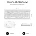 SUBBLIM Teclado con Ratón Bluetooth + 2.4G Combo Dual Prestige Extendido Plata/Blanco (Espera 4 dias)