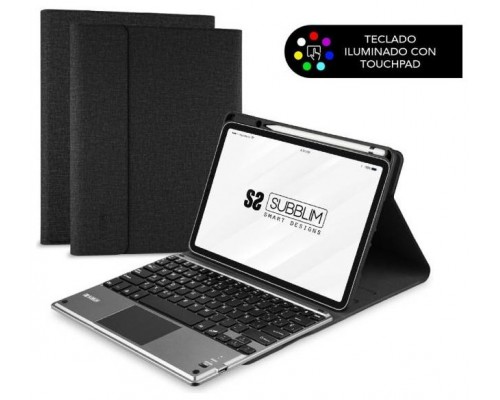 FUNDA + TECLADO TABLET KEYTAB PRO BL BT IPAD PRO 12.9"" 2021/20 NEGRO SUBBLIM (Espera 4 dias)