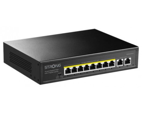STRONG SWITCH 8 POE CON 2 ENLACES ASCENDENTES ETHERNET (Espera 4 dias)