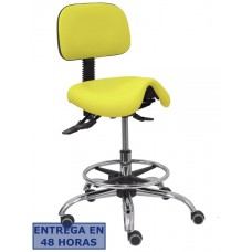 PIQUERAS Y CRESPO Taburete Zarza similpiel amarillo