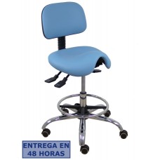 PIQUERAS Y CRESPO Taburete Zarza similpiel azul claro