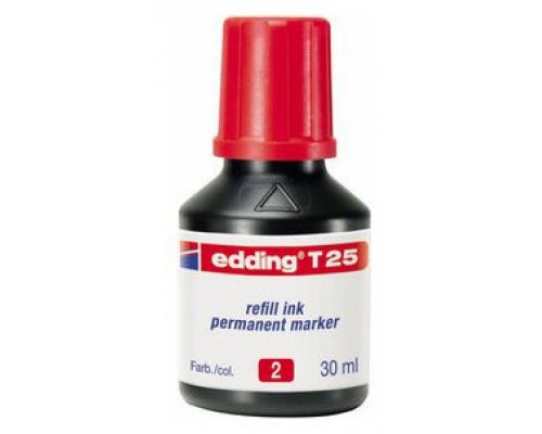 FRASCO TINTA PARA RELLENAR 25ML ROJA EDDING T25-002 (Espera 4 dias)