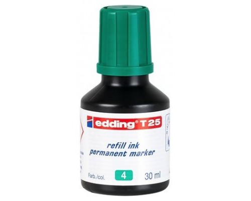 FRASCO TINTA PARA RELLENAR 25ML VERDE EDDING T25-004 (Espera 4 dias)