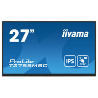 MONITOR IIYAMA 27" IPS BONDED PCAP 10P TOUCH, 1920X1080, FLAT BEZEL FREE GLASS FRONT, HDMI, DISPLAYPORT, 360CD/M², USB HUB 2X 3.2, SPEAKERS, BUILT-IN WEBCAM & MICROPHONE, BOOKSTAND (T2755MSC-B1) (Espera 4 dias)-34SX MONITOR IIYAMA 27" IPS BONDED PCAP 10P TOUCH, 1920X1080, FLAT BEZEL FREE GLASS FRONT, HDMI, DISPLAYPORT, 360CD/M², USB HUB 2X 3.2, SPEAKERS, BUILT-IN WEBCAM & MICROPHONE, BOOKSTAND (T2755MSC-B1) (Espera 4 dias)