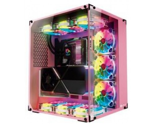 Talius caja Atx gaming Cronos Orchid RGB cristal