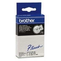 BROTHER Cinta laminada transparente/negro 12mm 7,7m