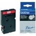 BROTHER Cinta laminada blanco/rojo 9mm