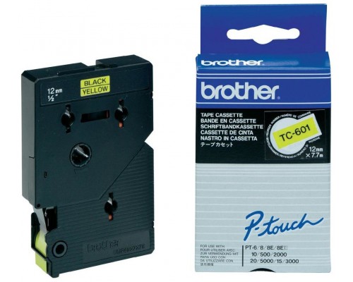 BROTHER Cinta laminada amarillo/negro 12mm