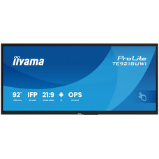 MONITOR IIYAMA 92" UW5K 5120X2160, IIWARE11, ANDR 13, 50-PTS,MM 2X 16W + 16W SW, MICRO 8X, HDMI4X, HDMI-OUT, USB-C 2X,M-JACK, OPT,450CD, LANDSC, MED PLAY USB, LAN 2X, RS232C, WIFI/BT, VESA 800X600 (WALLM INC), SLOT PC (5K SUPPORT) (TE9218UWI-B1AG)-SX180 MONITOR IIYAMA 92" UW5K 5120X2160, IIWARE11, ANDR 13, 50-PTS,MM 2X 16W + 16W SW, MICRO 8X, HDMI4X, HDMI-OUT, USB-C 2X,M-JACK, OPT,450CD, LANDSC, MED PLAY USB, LAN 2X, RS232C, WIFI/BT, VESA 800X600 (WALLM INC), SLOT PC (5K SUPPORT) (TE9218UWI-B1AG)