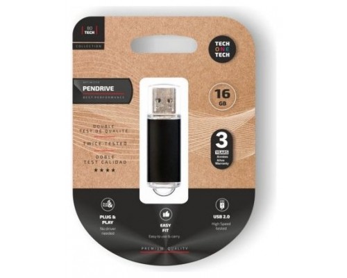 PENDRIVE TECH1TECH-BASIC BK 16GB