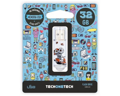 PENDRIVE TECH1TECH-CALAVERA MOTO 32GB