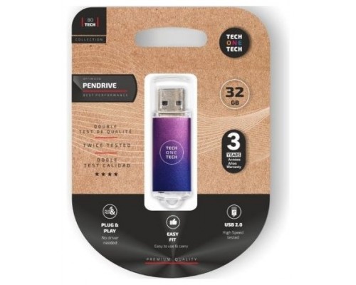 PENDRIVE TECH1TECH-BE FADE PUR 32GB