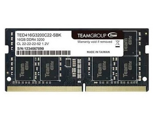 MODULO MEMORIA RAM S/O DDR4 16GB PC3200 TEAMGROUP ELITE