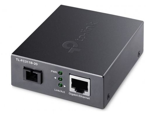 TP-Link TL-FC311B-20 convertidor de medio 1000 Mbit/s 1550 nm Monomodo Negro (Espera 4 dias)