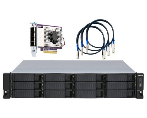 QNAP TL-R1200S-RP caja para disco duro externo Carcasa de disco duro/SSD Negro, Gris 2.5/3.5" (Espera 4 dias)