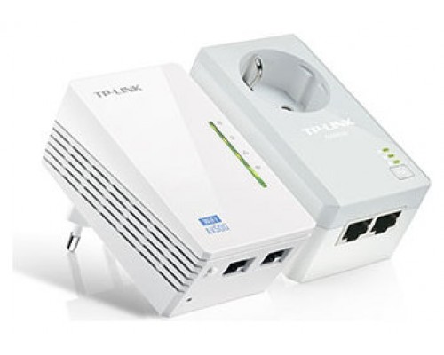 TP-LINK KIT POWERLINE WI-FI AV600, QUALCOMM, 300MBPS EN 2.4GHZ, 600MBPS POWERLINE, HOMEPLUG AV, 2 PUERTOS 10/100MBPS, WI-FI CLONE, TWIN PACK ( 1* TL-PA4020P & 1* (TL-WPA4220) (Espera 4 dias)