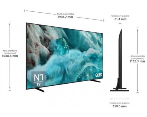 SAMSUNG TV 85" TQ85Q7F UHD QLED SMARTTV IA HDR10+-SX162 SAMSUNG TV 85" TQ85Q7F UHD QLED SMARTTV IA HDR10+