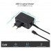 Cargador de portatil GAN USB-C PD 65W, Negro