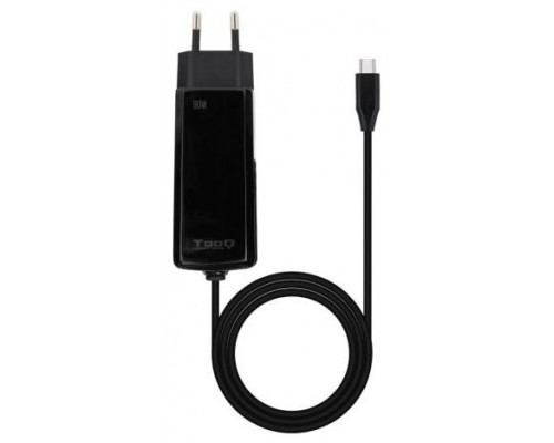 CARGADOR PORTATIL 45W TOOQ GAN USB-C PD CUBICO NEGRO