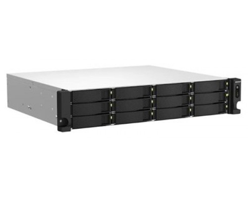 QNAP TS-1264U-RP NAS Bastidor (2U) Ethernet Aluminio, Negro (Espera 4 dias)