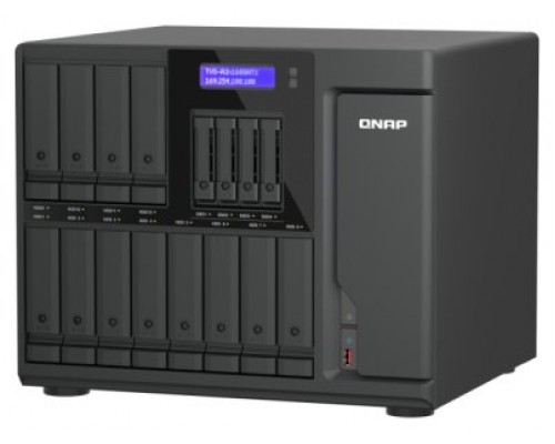 QNAP 16-BAY QUTS HERO NAS (12 X 3.5" SATA + 4 X U.2 NVME SLOTS), INTEL CORE ULTRA9 285 24CORES(8P+16E), 48G DDR5 ECC (UP TO 192G), 2 X USB4, 3 X PCIE GEN4 SLOTS, 2 X 10GBASE-T, 2 X 2.5GBE, 550W PSU (Espera 4 dias)