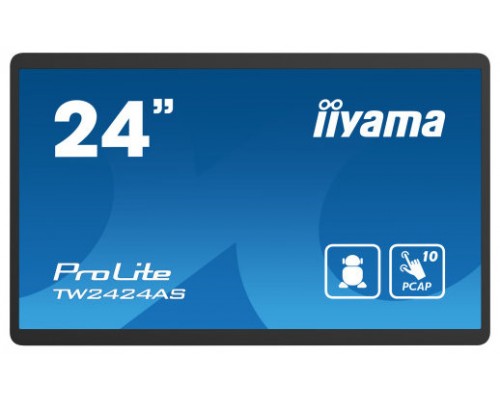 iiyama TW2424AS-B1 pantalla de señalización Pantalla plana para señalización digital 60,5 cm (23.8") Wifi 250 cd / m² 4K Ultra HD Negro Pantalla táctil Procesador incorporado Android 24/7 (Espera 4 dias)