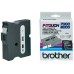 BROTHER Cinta laminada Negro / blanco 24 mm