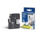 BROTHER Cinta laminada transparente/negro 6 mm