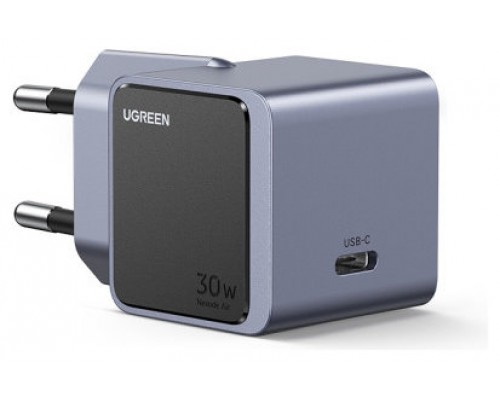 Ugreen Nexode S 30W USB-C GaN Fast Charger EU gray Teléfono móvil, Batería portátil, Teléfono Gris Corriente alterna Interior (Espera 4 dias)