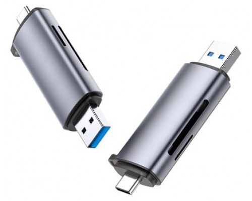 Ugreen 50706 lector de tarjeta USB/Micro-USB Plata (Espera 4 dias)