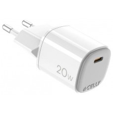 Celly Cargador Gan 1 UsbC 20W WH-SX3 Celly Cargador Gan 1 UsbC 20W WH