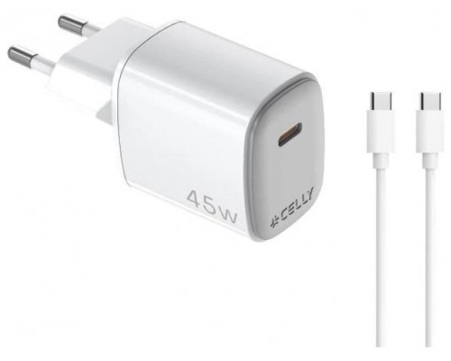 Celly Cargador  45W Usb-C + Cable Usb-C